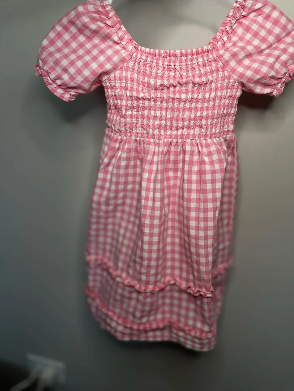 The Children's Place Pink Gingham Smocked Dress